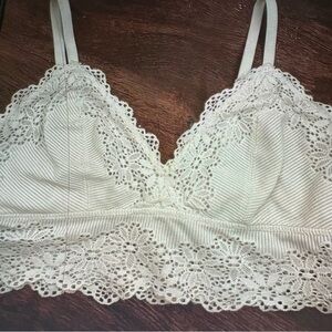 Aerie Cream Lace Bralette